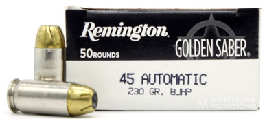 Remington Golden Saber .45 ACP 230gr BJHP Ammo - 50 Rounds