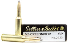 Sellier & Bellot 6.5 Creedmoor 131gr SP Ammo - 20 Rounds