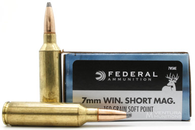 Federal Power-Shok 7mm WSM 150gr SP Ammo - 20 Rounds