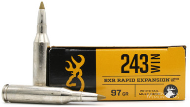 Browning BXR 243 Win 97gr Rapid Expansion Ammo - 20 Rounds