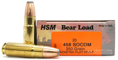 HSM Bear Load 458 Socom 350gr Speer JFP Ammo - 20 Rounds