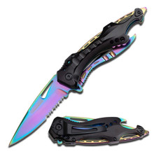 Tac Force TF-705RB 8" Rainbow Spring Assisted Folding Knife
