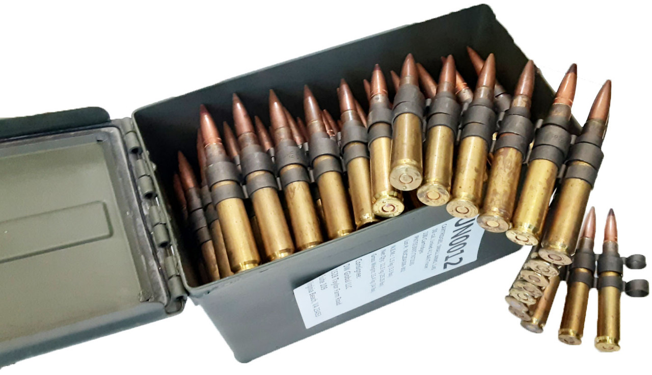 Federal Lake City 50 Bmg 4 1 M33 M17 Tracer 660gr Linked Ammo In Can 100 Rounds Ventura Munitions