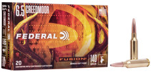Federal Fusion 6.5 Creedmoor 140gr SP Ammo - 20 Rounds