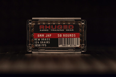 RHUGED 9mm 124gr JHP Ammo - 50 Rounds