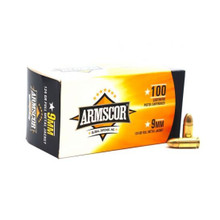 Armscor 9mm 124gr FMJ Ammo - 100 Rounds
