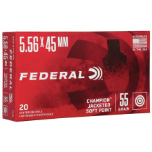 Federal Champion 5.56x45mm 55gr JSP Ammo - 20 Rounds