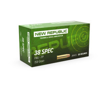 New Republic Training & Range 38 Special 158gr FMJ-FP Ammo - 50 Rounds