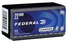 Federal Champion 22 WMR 40gr FMJ Ammo - 50 Rounds