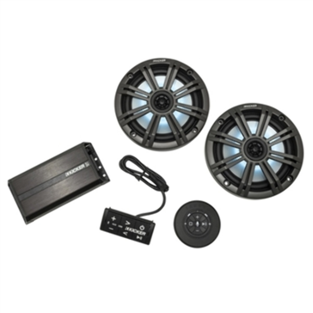 Kicker Audio Bluetooth Golf Cart Stereo System 100W Performance