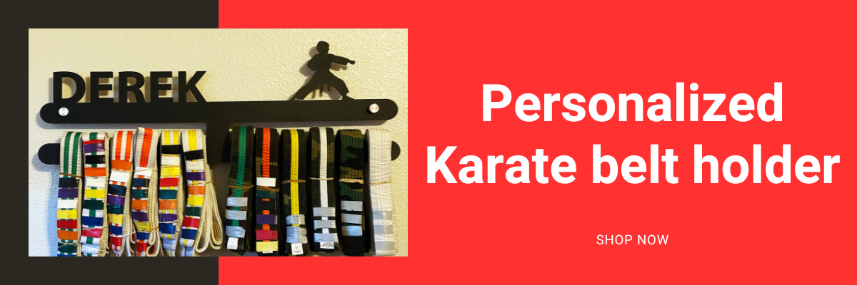 Personalized Karate Belt Holder