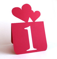 Double heart table number