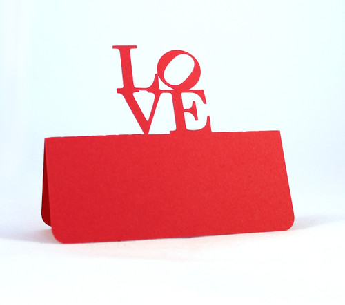 Love Philly place card - shown in red