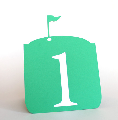Golf flag table number