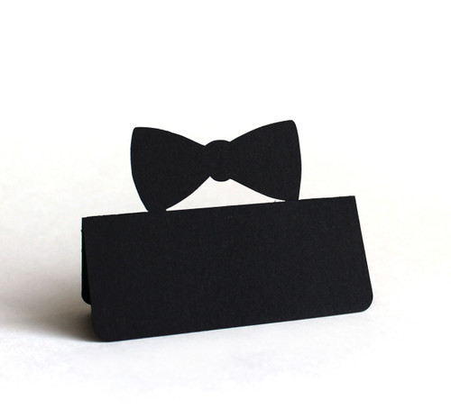 Bow tie place card - shown in black