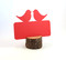 Love bird flat place card - shown in red (wood piece not included)