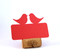 Love bird flat place card (wine cork not included)