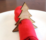Christmas tree wood napkin ring