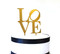 Love philly cake topper - show in gold acrylic