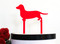 Custom dog cake topper - dachshund shown in red acrylic 