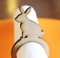 Easter rabbit wood napkin ring - small