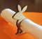 Easter rabbit wood napkin ring - large
