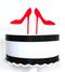 High heels cake topper - shown in red acrylic 