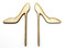 High heels cake topper - shown in wood 