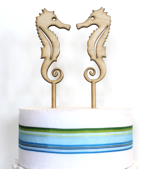 Seahorses cake topper