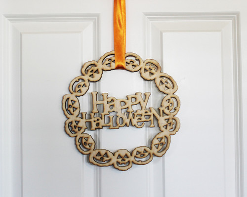 Happy Halloween Jack O Lantern Door Sign