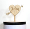 Heart & Arrow Cake Topper with initials
