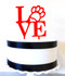 Love philly paw cake topper - red acrylic