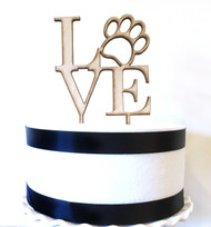 Love philly paw cake topper - wood