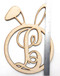 Easter bunny monogram door sign