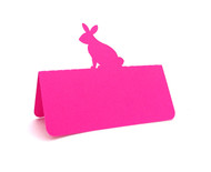 Rabbit place card - hot pink