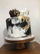 twenty one cake topper - shown in gold acrylic