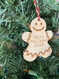 Side view Baby's First Christmas personalized Ornament
