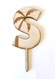 Initial Wood Cake Topper Palm Tree engraving