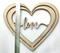 Valentine's Love Wood Heart Door Sign
