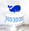 Whale cake topper - shown in navy blue acrylic