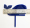 Whale cake topper - shown in navy blue acrylic