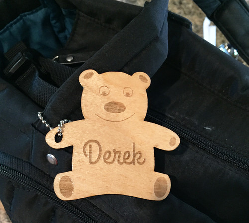 Personalized Bear Diaper Bag Tag
