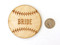Wood Baseball engraved place cards