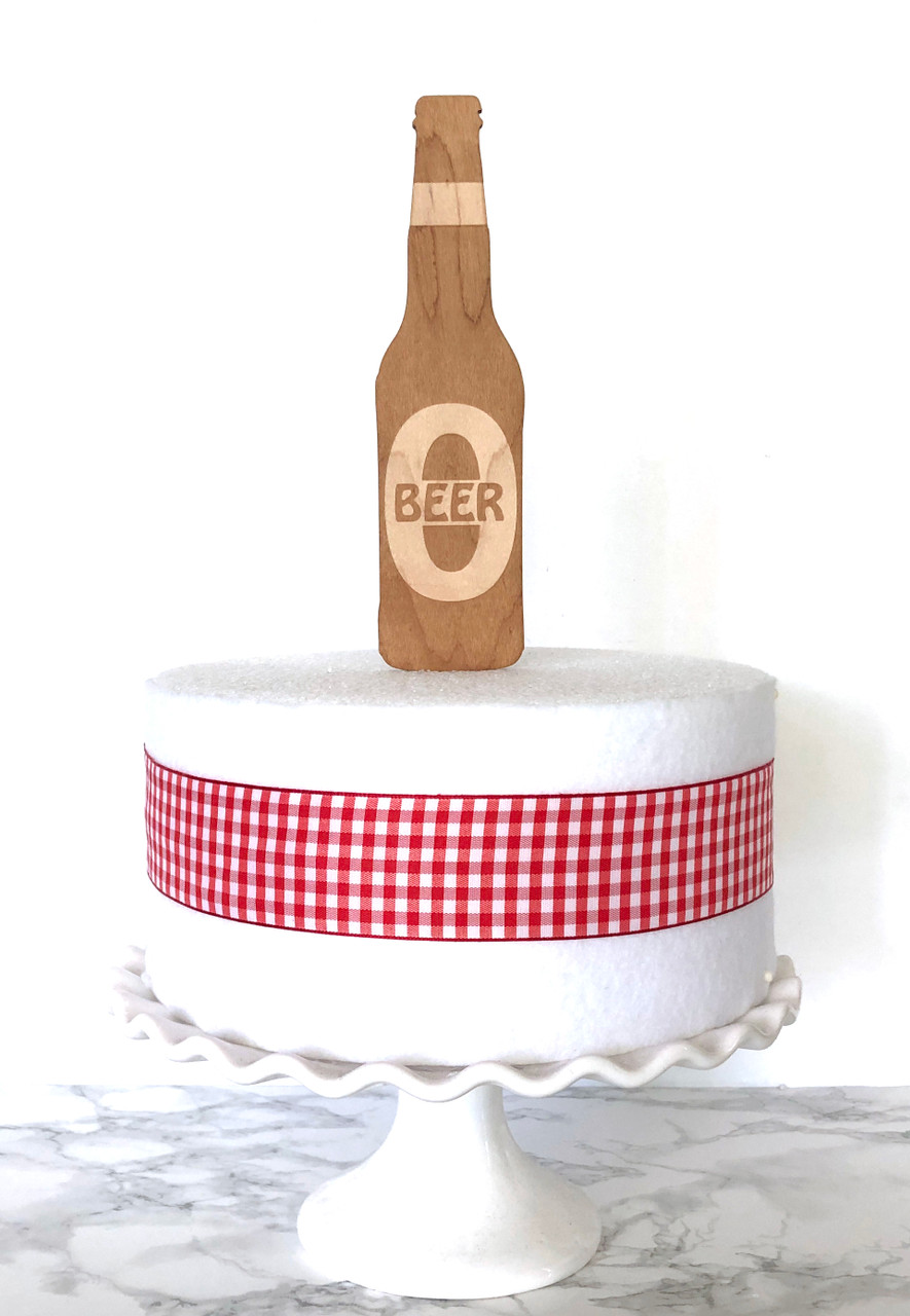 Amazon.com: Glass of Beer on Wooden Table - Edible Cake Topper - 6