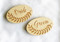 Olive branch wood oval engraved place cards