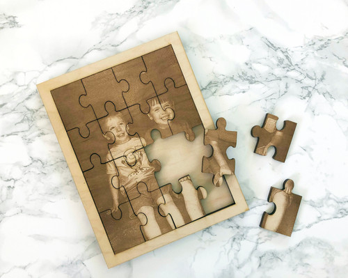 Keepsake Engraved Wood Puzzle Photo