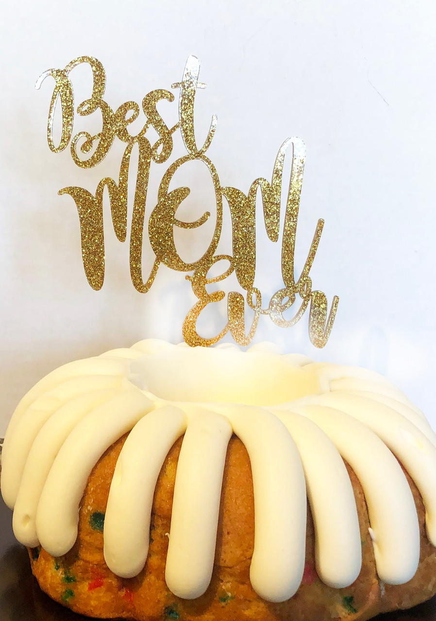 best Mom” Cake Topper — Gold - Balloons4you - New Zealand Party Decoration  | Party Balloons Shop