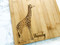 Giraffe Personalized Name Cutting Board