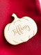 Pumpkin Wood Engraved Place Cards