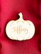Pumpkin Wood Engraved Place Cards